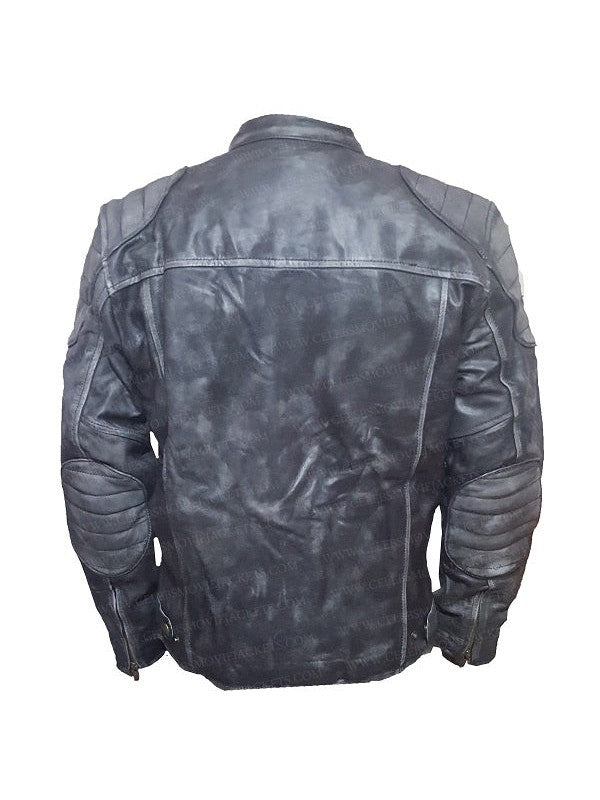 Men’s Cafe Racer Hooligan Leather Biker Jacket