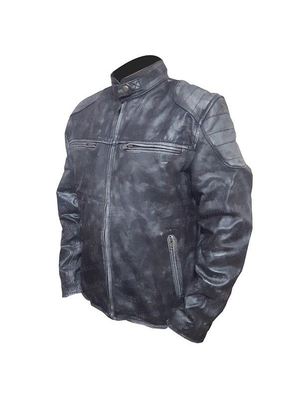 Men’s Cafe Racer Hooligan Leather Biker Jacket