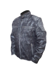 Men’s Cafe Racer Hooligan Leather Biker Jacket