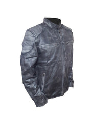 Men’s Cafe Racer Hooligan Leather Biker Jacket