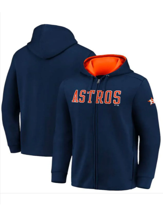 Astros Houston Blue Zip Up Hoodie