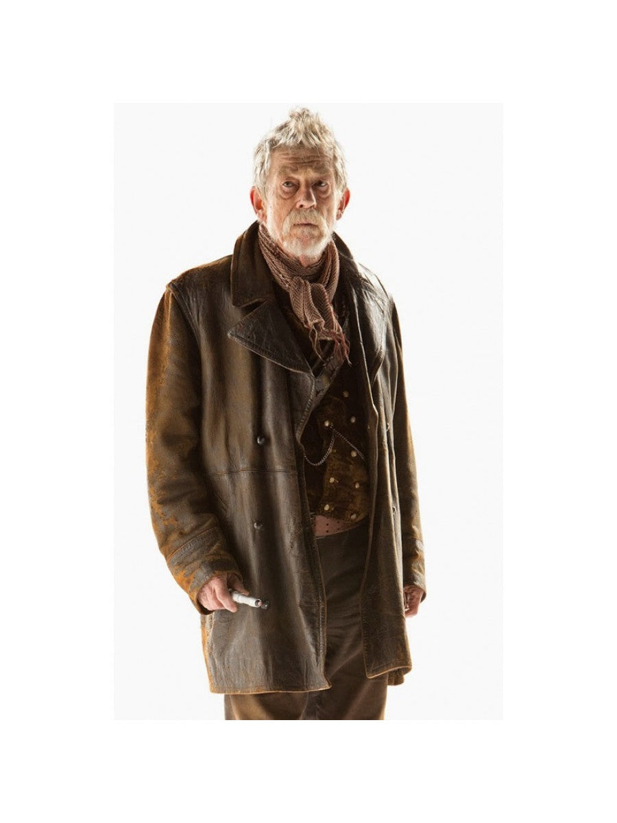 John Hurt War Doctor Who Brown Leather Coat