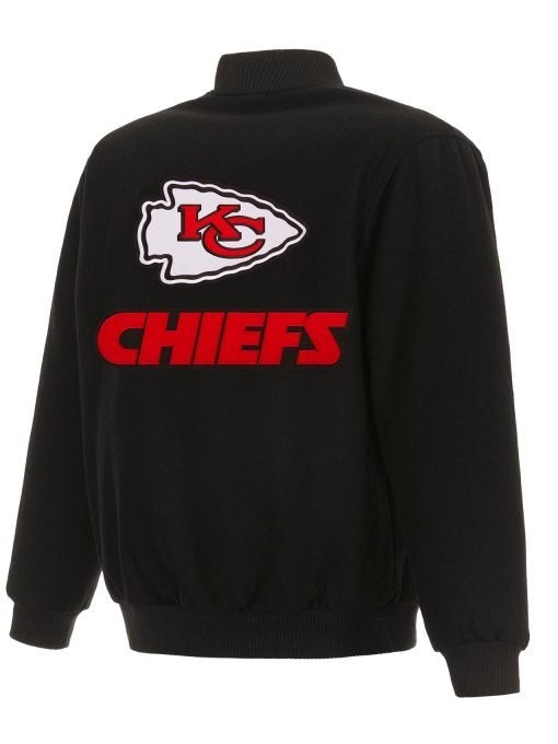 Kansas City Chiefs Varsity Black Wool Jacket