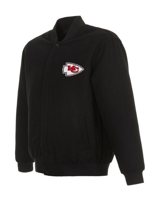 Kansas City Chiefs Varsity Black Wool Jacket
