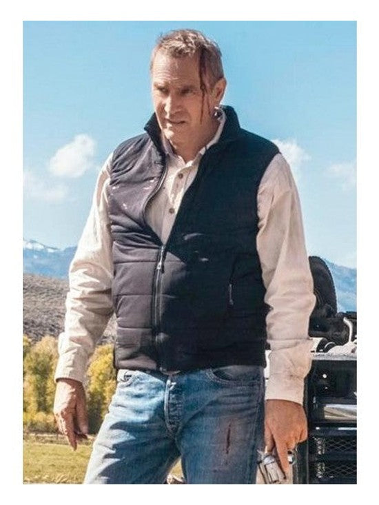 Yellowstone John Dutton Black Quilted Vest
