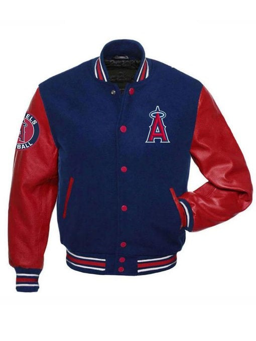 LA Angels Red and Blue Varsity Jacket