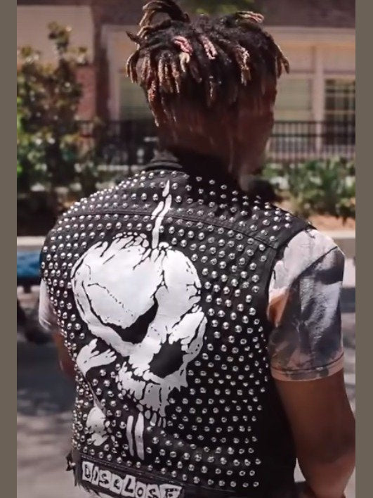 Juice Wrld Denim Vest With Studs