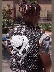 Juice Wrld Denim Vest With Studs