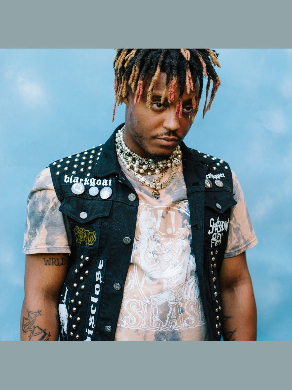 Juice Wrld Denim Vest With Studs