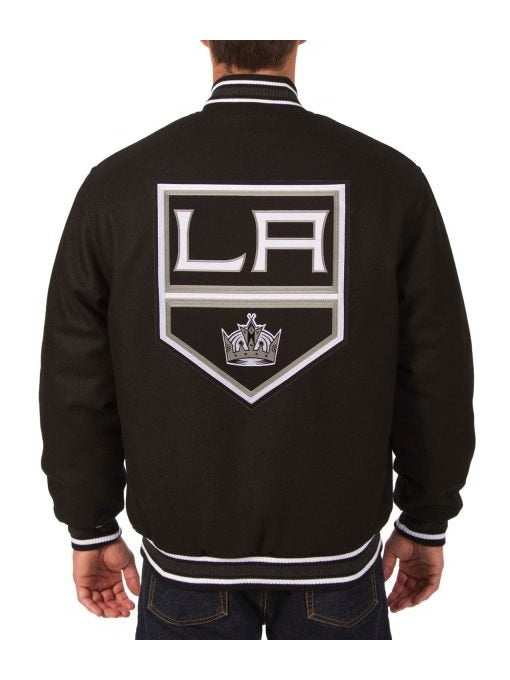 Los Angeles Kings Varsity Black Wool Jacket
