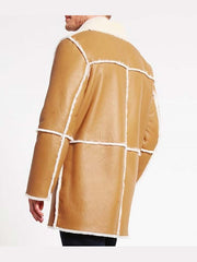 Mens Brown Shearling Leather Coat