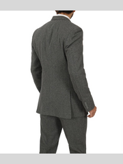 Mens Three Piece Grey Gangster Style Suit