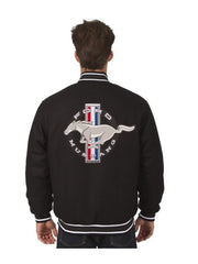 Mustang Black Wool Varsity Jacket