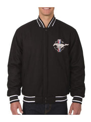 Mustang Black Wool Varsity Jacket