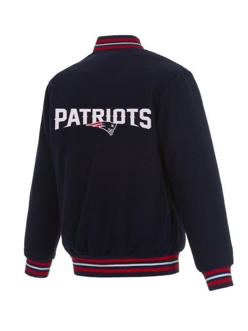 New England Patriots Varsity Navy Blue Wool Jacket