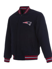 New England Patriots Varsity Navy Blue Wool Jacket