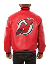 New Jersey Devils Varsity Leather Jacket