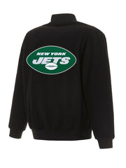 New York Jets Varsity Black Wool Jacket