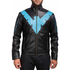 Dick Grayson Arkham Knight Nightwing Leather Jacket