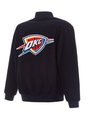 Oklahoma City Thunder Varsity Navy Blue Wool Jacket
