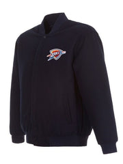 Oklahoma City Thunder Varsity Navy Blue Wool Jacket