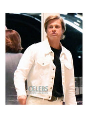 Once Upon A Time In Hollywood Brad Pitt White Jacket