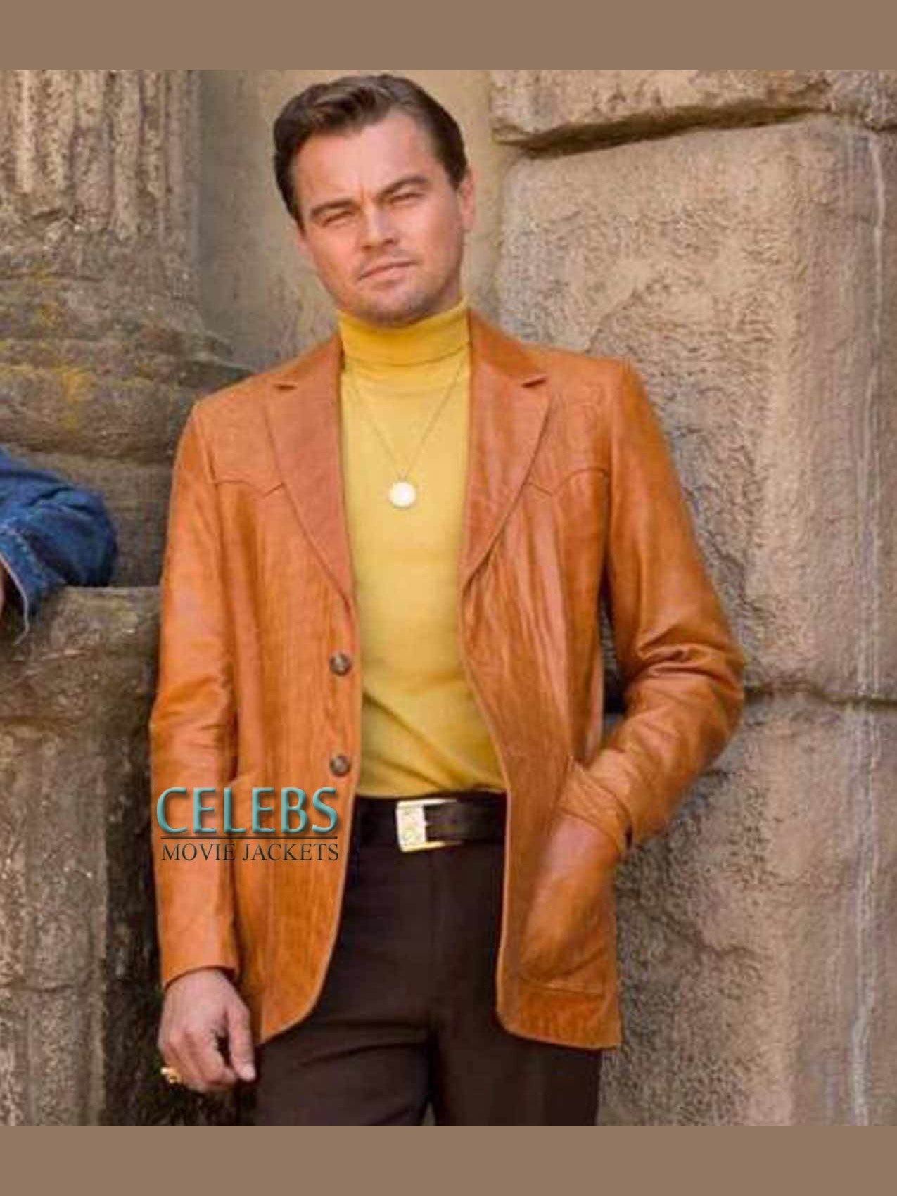 Once Upon a Time In Hollywood Leonardo DiCaprio Leather Blazer Coat