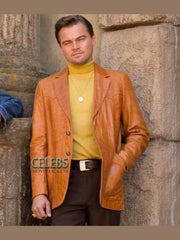 Once Upon a Time In Hollywood Leonardo DiCaprio Leather Blazer Coat