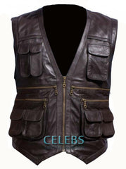 Chris Pratt Leather Vest From Jurassic World