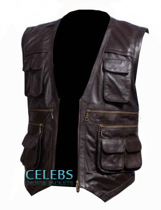 Chris Pratt Leather Vest From Jurassic World