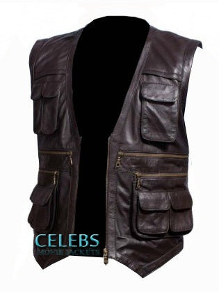 Chris Pratt Leather Vest From Jurassic World