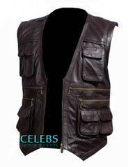 Chris Pratt Leather Vest From Jurassic World