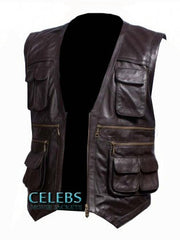 Chris Pratt Leather Vest From Jurassic World