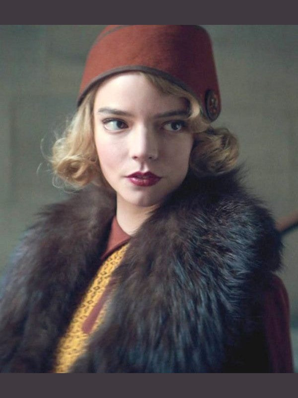 Anya Taylor-Joy Peaky Blinders S05 Fur Collar Red Coat