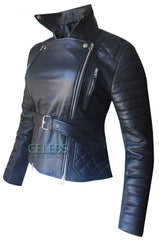 Rachel Bilson Stunning Quilted Biker Jacket