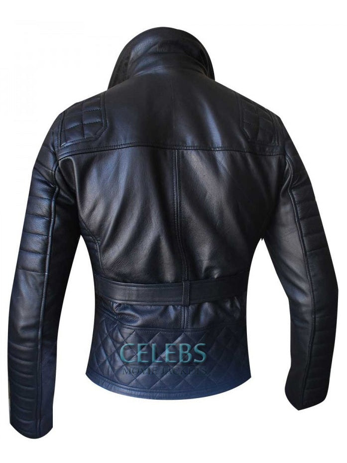 Rachel Bilson Stunning Quilted Biker Jacket