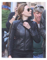 Mission Impossible 6 Rebecca Ferguson Leather Biker Jacket