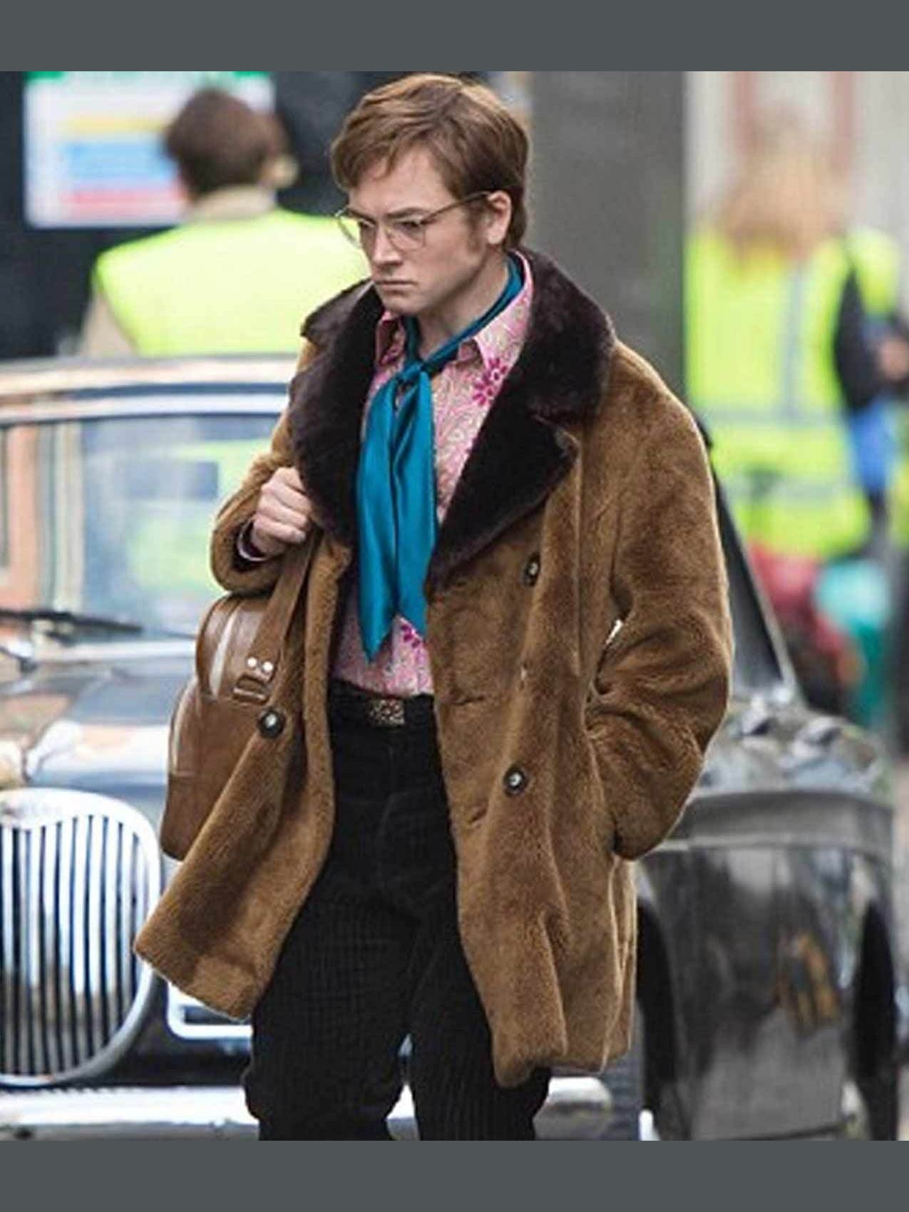 Taron Egerton Rocketman Elton John Fur Coat