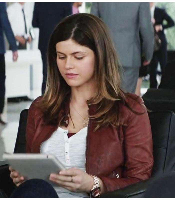 San Andreas Blake (Alexandra Daddario) Red Leather Jacket