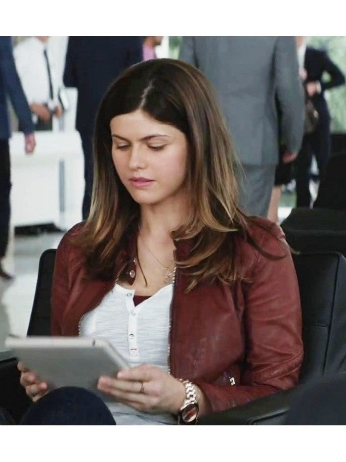 San Andreas Blake (Alexandra Daddario) Red Leather Jacket