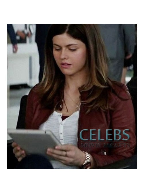 San Andreas Blake (Alexandra Daddario) Red Leather Jacket