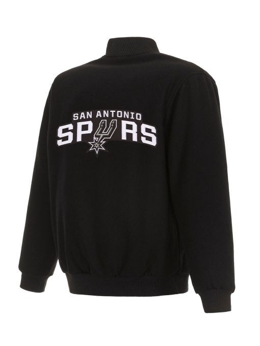 San Antonio Spurs Varsity Black Wool Jacket