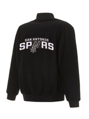 San Antonio Spurs Varsity Black Wool Jacket