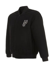 San Antonio Spurs Varsity Black Wool Jacket