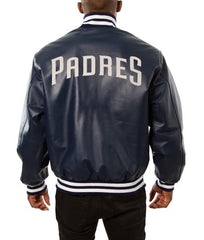 San Diego Padres Varsity Navy Blue Leather Jacket