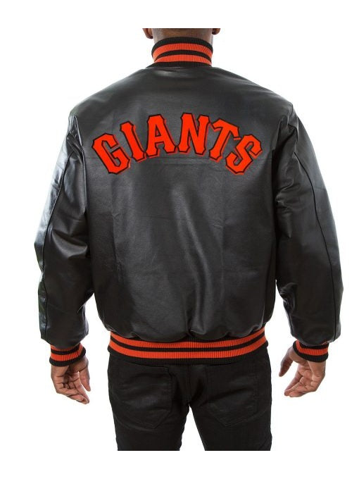 San Francisco Giants Varsity Black Leather Jacket