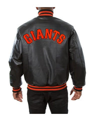 San Francisco Giants Varsity Black Leather Jacket