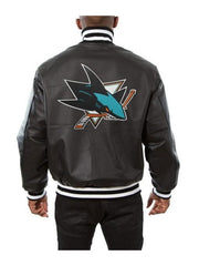 San Jose Sharks Varsity Leather Jacket