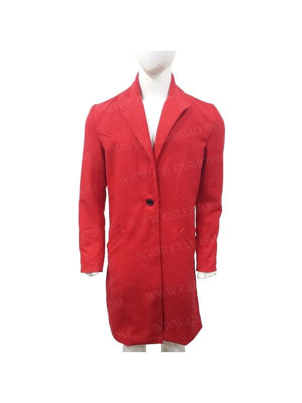 Second Act Jennifer Lopez Red Coat