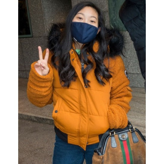 Shang-Chi Katy Orange Fur Hooded Jacket